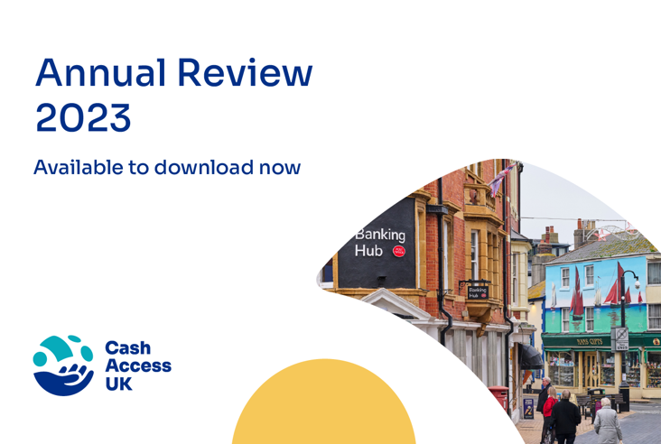 Image of Banking Hub. Information about reading annual review. Image can be clicked to link to the review